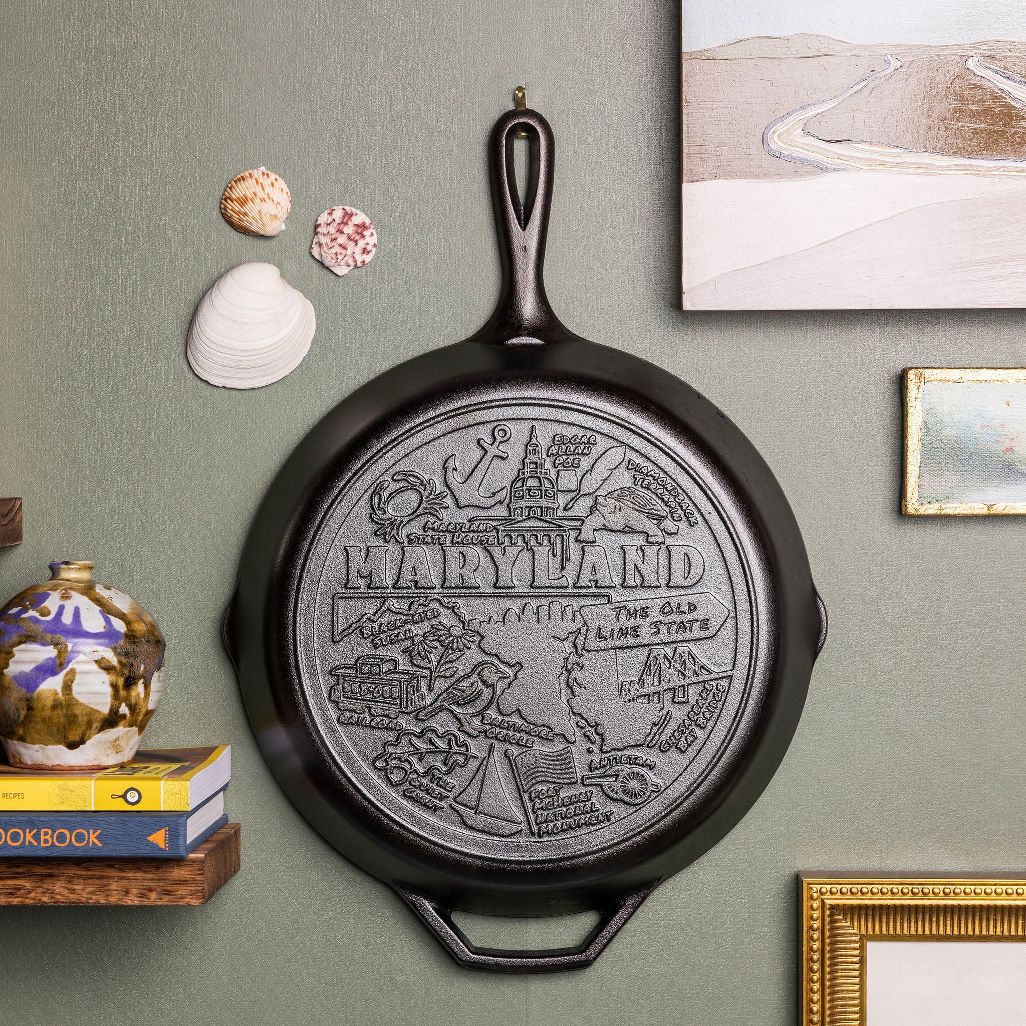 American Road Trip: 12 Inch Seasoned Cast Iron Skillet. Maryland - Image 2