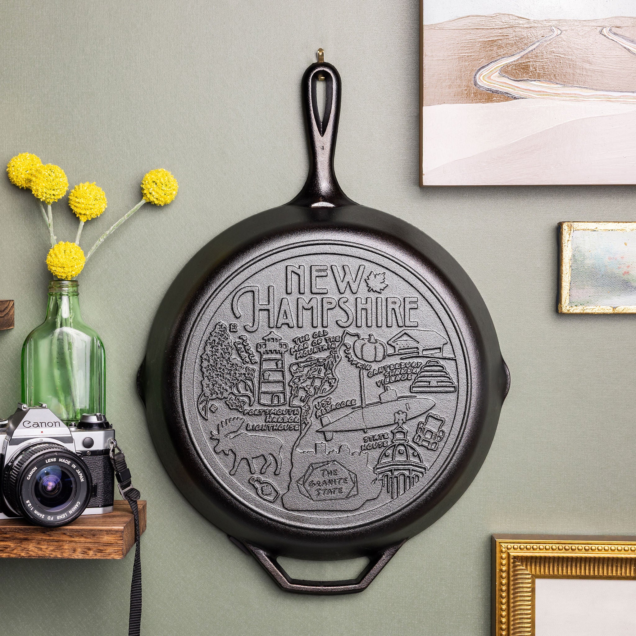 American Road Trip: 12 Inch Seasoned Cast Iron Skillet. New Hampshire - Image 2