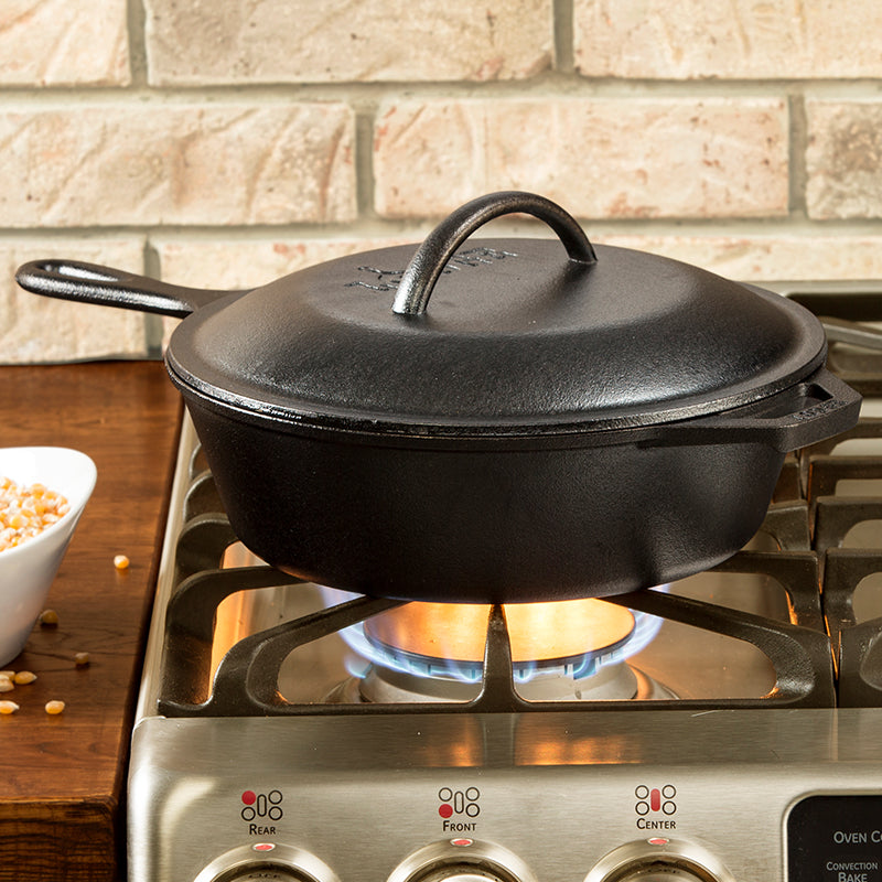 Cast Iron Covered Deep Skillet - Image 2