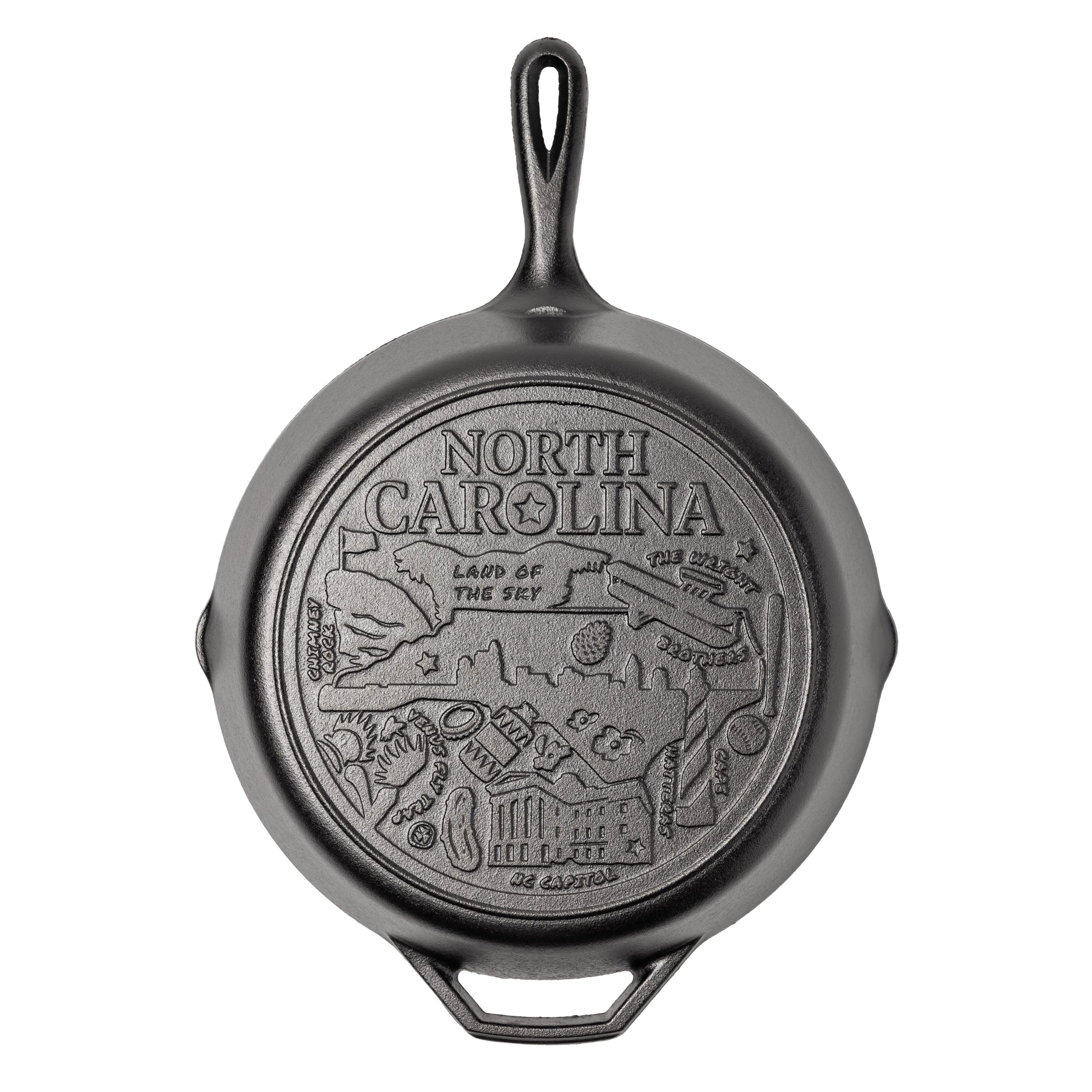American Road Trip: 12 Inch Seasoned Cast Iron Skillet. North Carolina