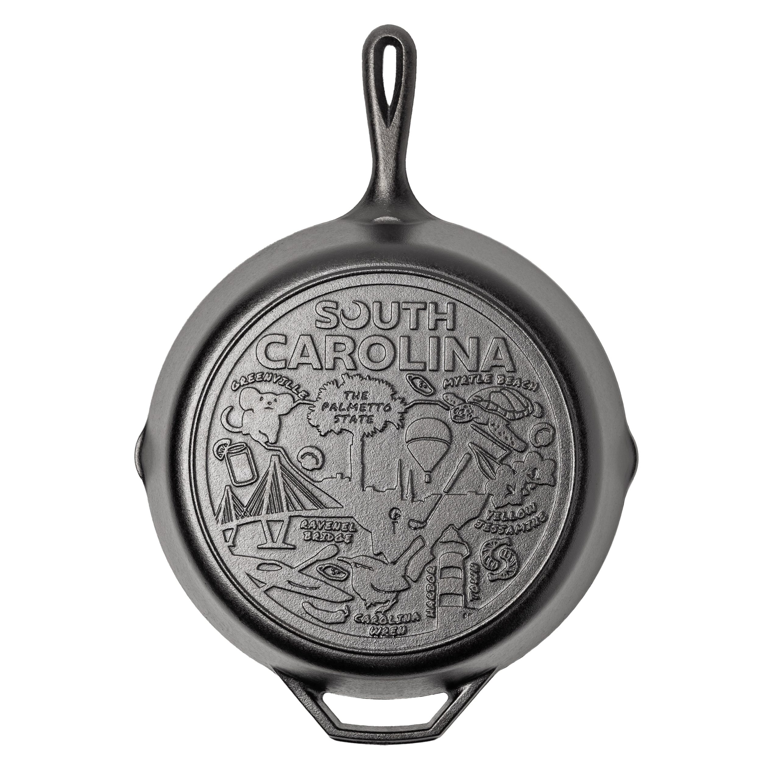 American Road Trip: 12 Inch Seasoned Cast Iron Skillet. South Carolina